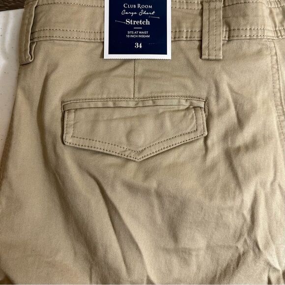 Club Room‎ Cargo Short Stretch Tan - 34 - NWT - Picture 2 of 8